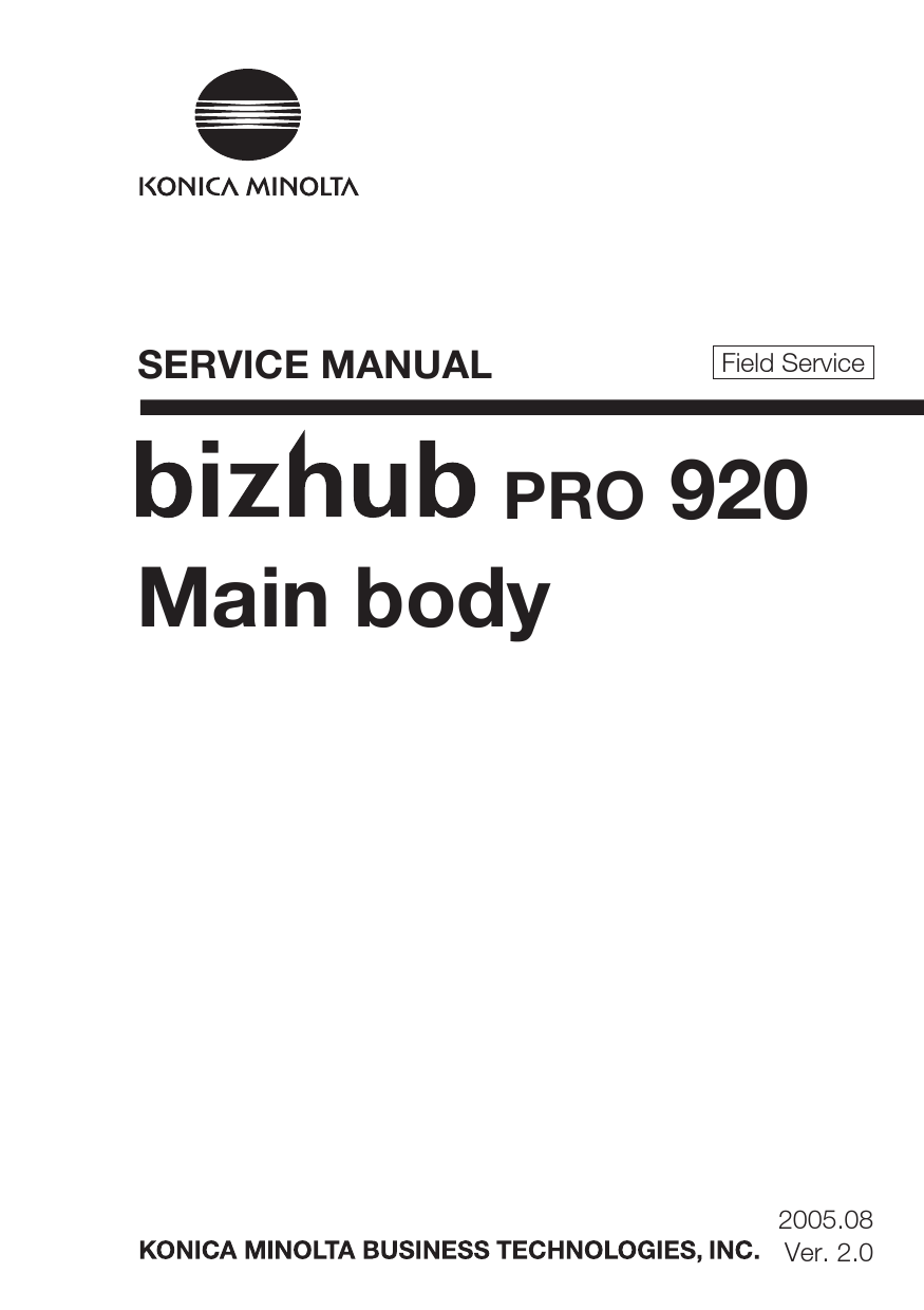 Konica-Minolta bizhub-PRO 920 FIELD-SERVICE Service Manual-1